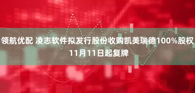 领航优配 凌志软件拟发行股份收购凯美瑞德100%股权 11月11日起复牌