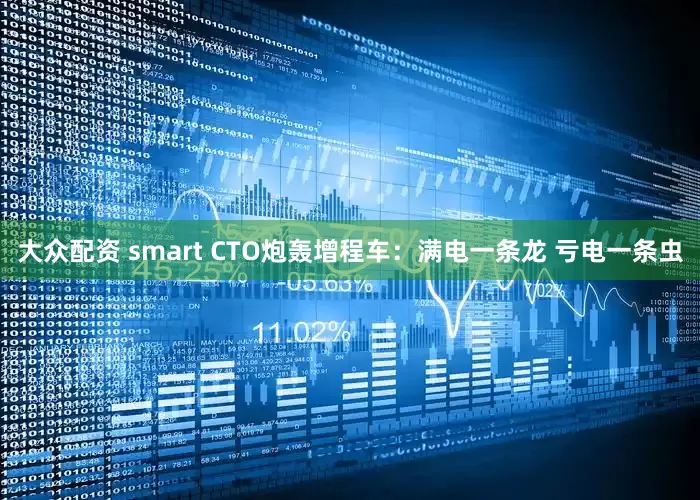 大众配资 smart CTO炮轰增程车：满电一条龙 亏电一条虫