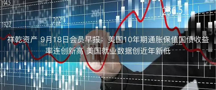 祥乾资产 9月18日会员早报：美国10年期通胀保值国债收益率连创新高 美国就业数据创近年新低